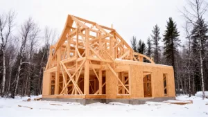 Kanadyjski szkieletowy dom drewniany